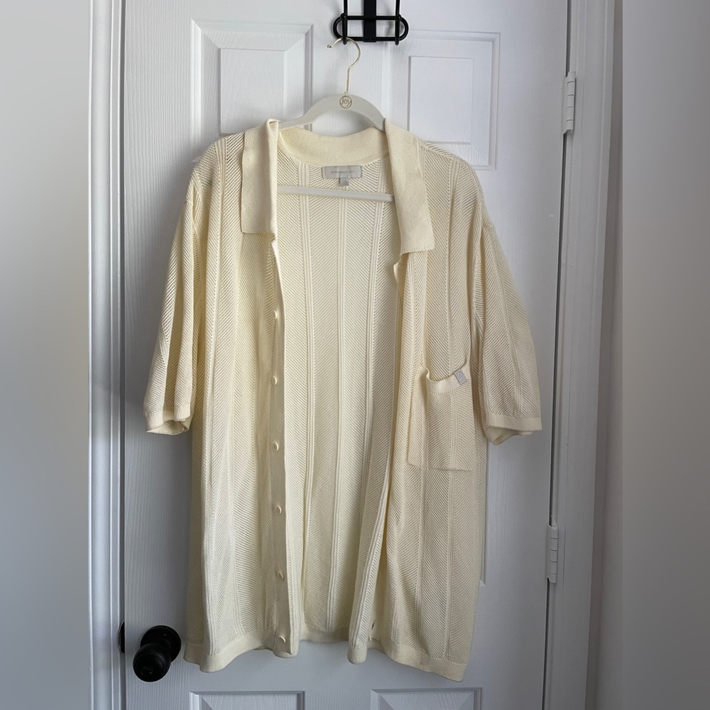 Urban outfitters standard cloth cream button down shirt